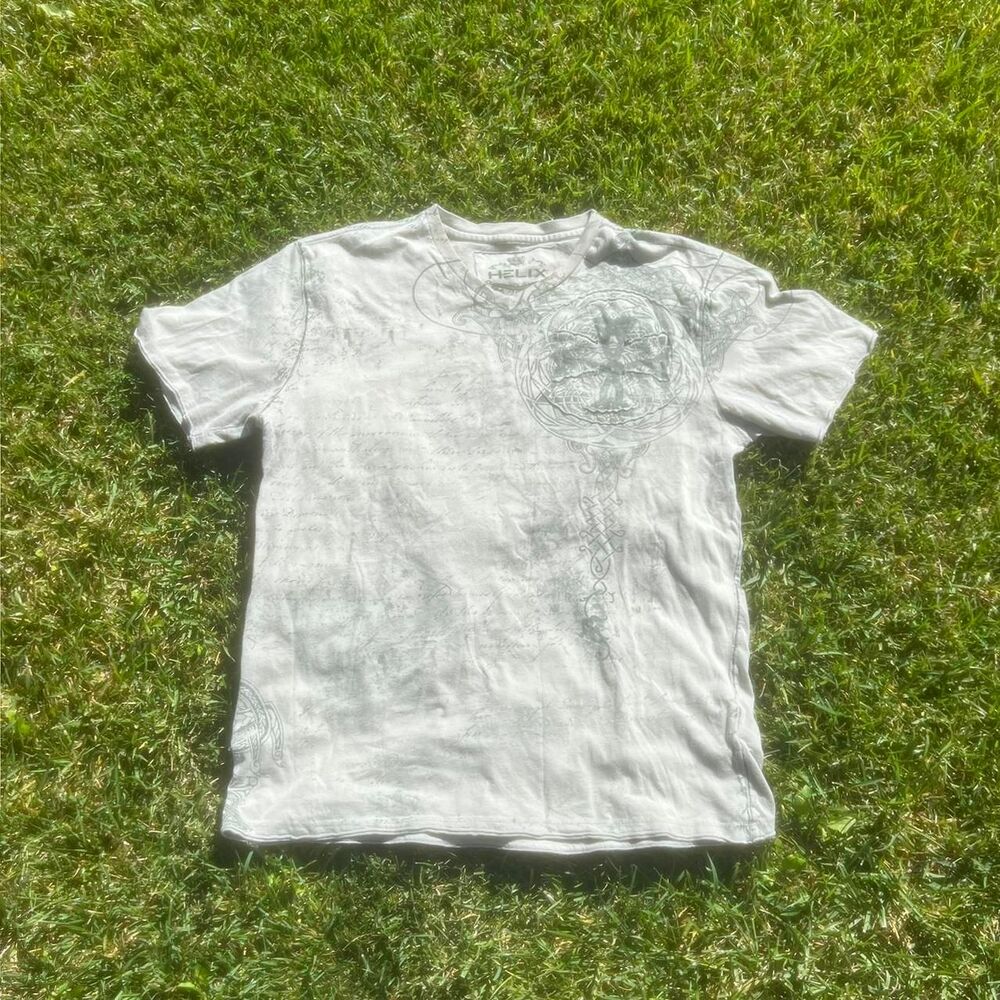 Helix y2k tee mens size xxl aop affliction style grunge emo